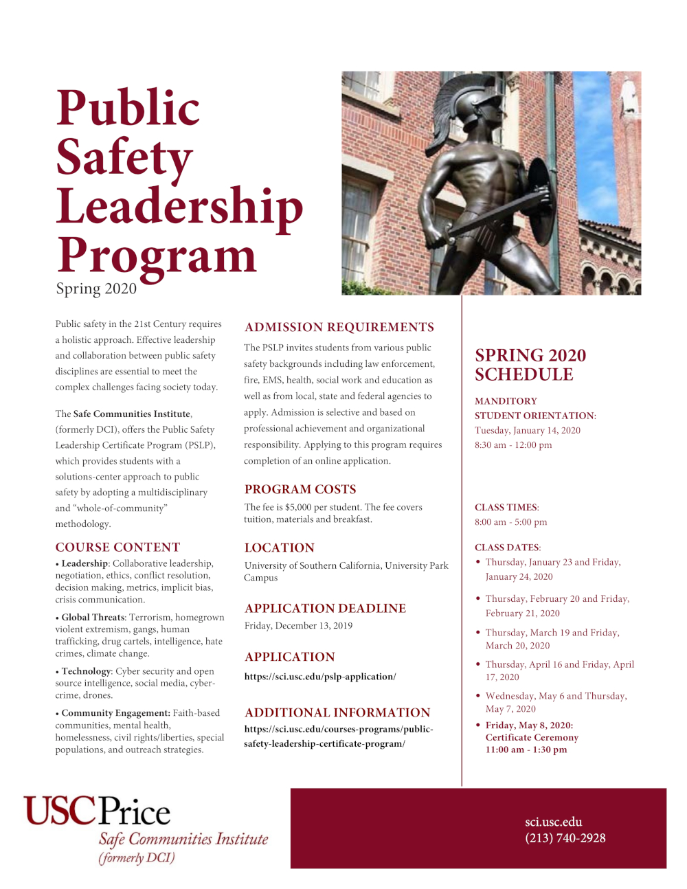 USC SCI public safety leadership program