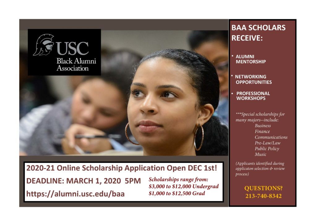 USC Black Alumni Association scholarships